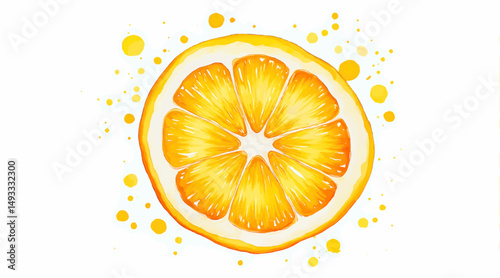 Freshly sliced lemon on white background with splash effect  