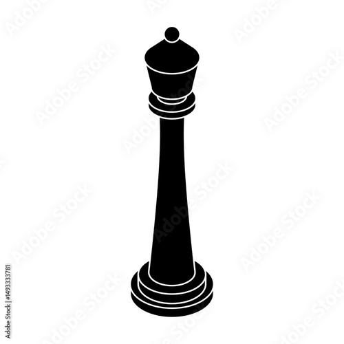 Queen Chess piece isolated. Piece for playing chess