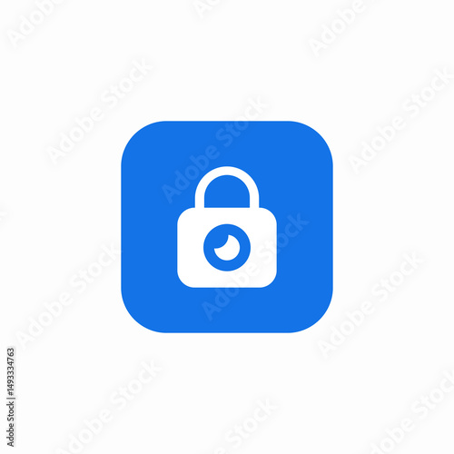 secure lens icon sign vector