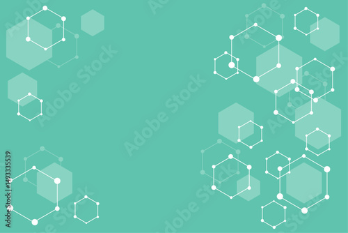 Abstract green honeycomb medical wallpaper template