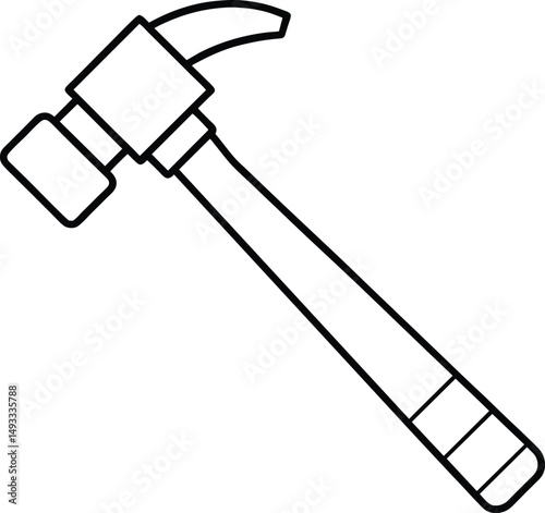 Hammer Icon Line Art Tool Construction
