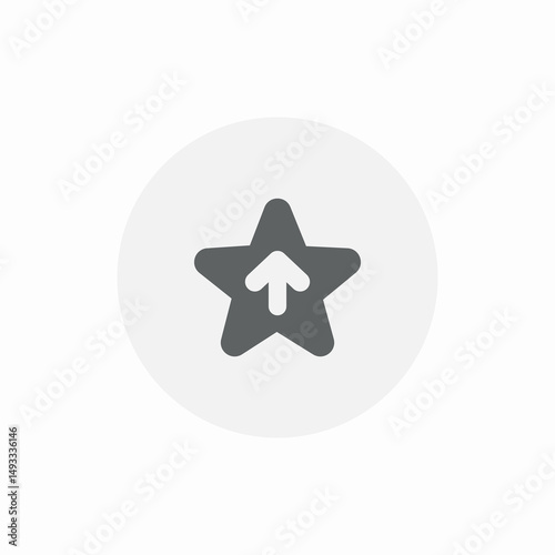 star upload icon sign vector