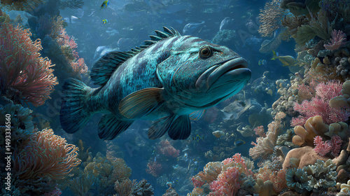 fish escaping into coral depths