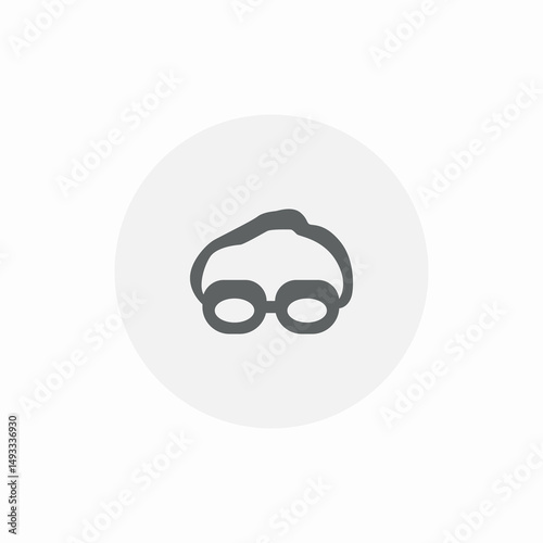 swimmer eye glasses icon sign vector