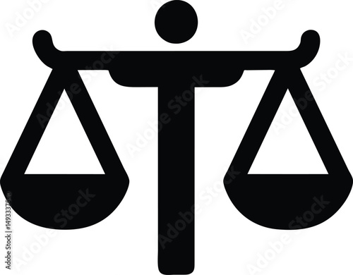 Justice Scales Balance Icon Symbol Law