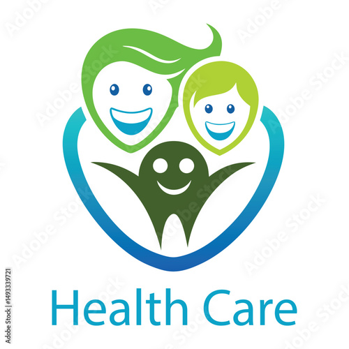 Wellness and Medical Care Logo with Caduceus and Leaves
