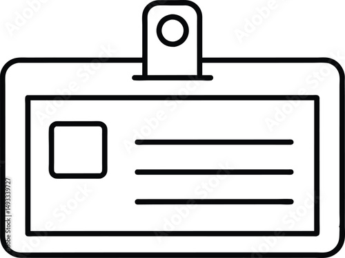 Blank ID Badge Lanyard Template Design