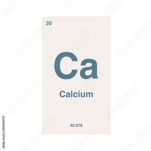 calcium periodic vector isolated on transparent background