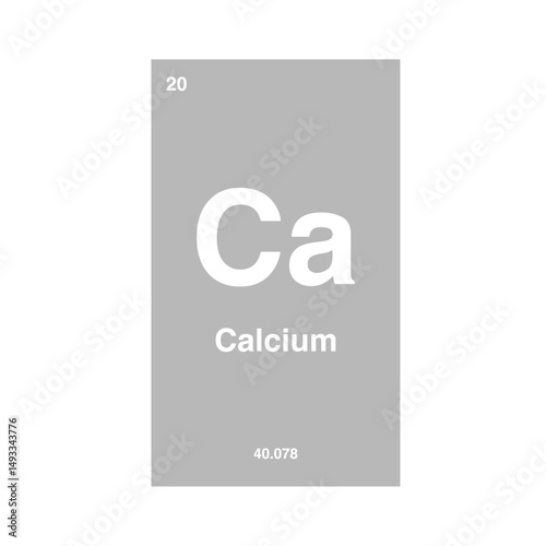 calcium periodic vector isolated on transparent background
