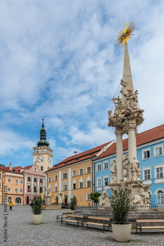 Obraz premium The ancient city center of Mikulov in South Moravia, Czech Republic