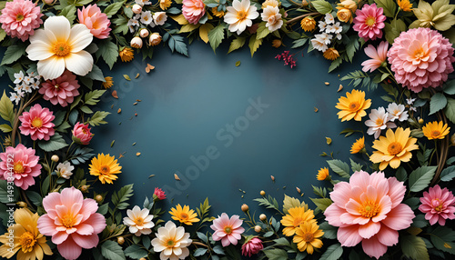 Wallpaper Mural frame of flowers Torontodigital.ca