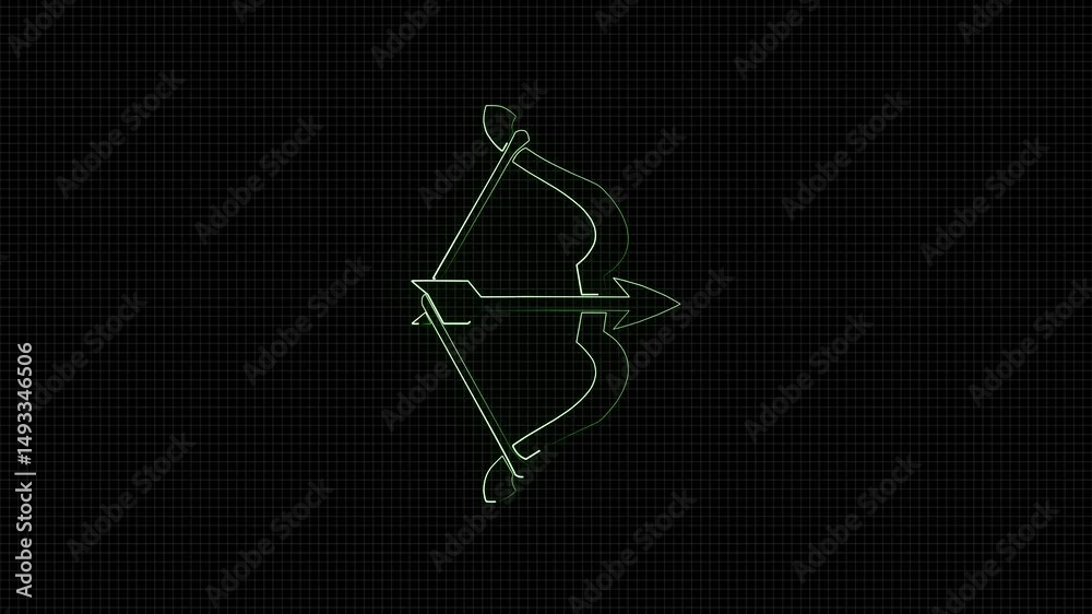 neon tir icon animation on the black background  4k Video Graphic Animation