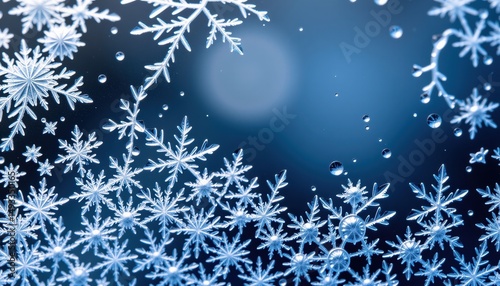 Intricate frost patterns on a cold window pane.