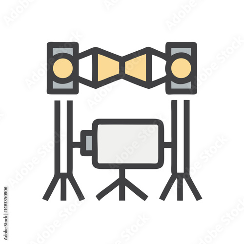 Professional photography studio setup icon transparent background