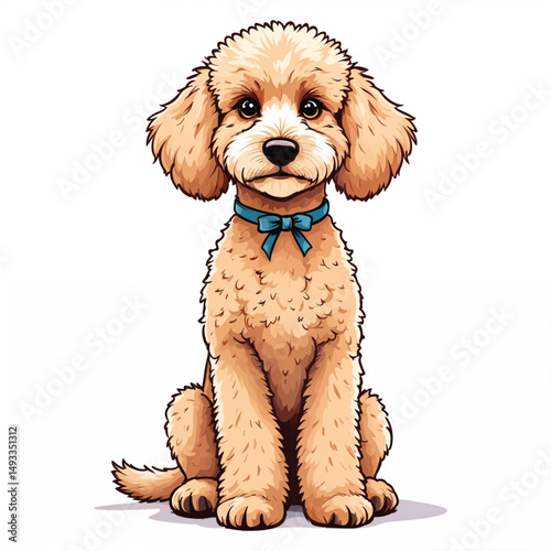 Poodle dog Vector Illustration isolated