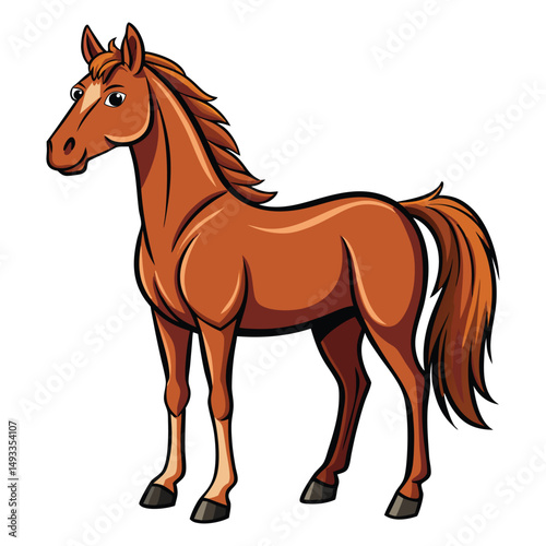 Horse clipart isolated on white background