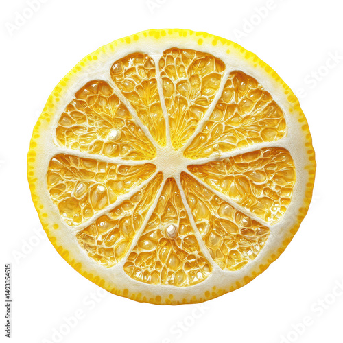 Isolated Lemon Slice