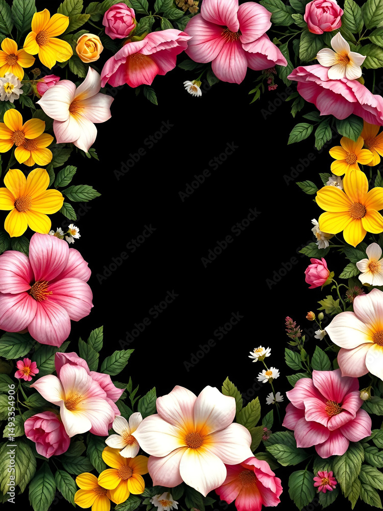 Obraz premium frame of flowers