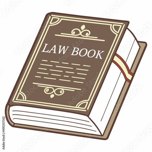 Classic law book legal textbook justice lawsuit courtroom