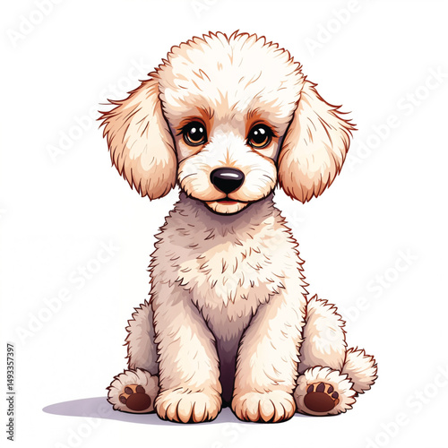 Poodle dog Vector Illustration isolated