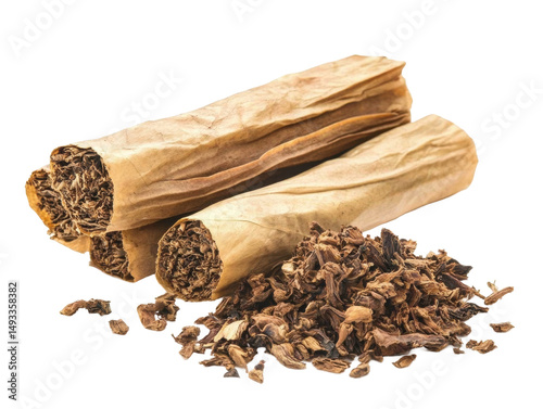 Isolated Rolled Cigarettes and Tobacco