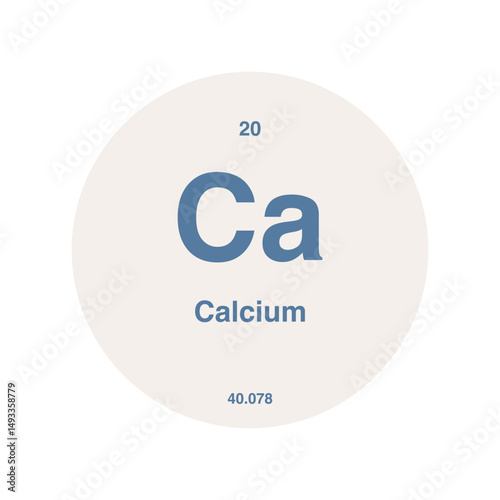 calcium periodic vector isolated on transparent background