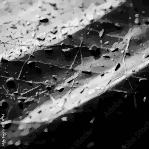 Scratched plastic texture, high contrast black and white, industrial feel