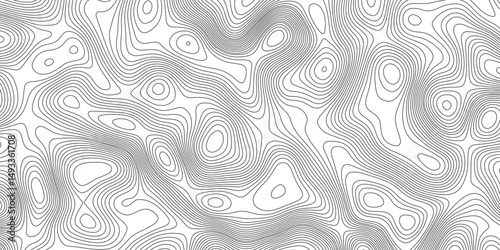 Abstract Topographic contour map. Vector cartography illustration. Abstract lines background. Line topography map contour background concept of a conditional geography scheme and the terrain path.