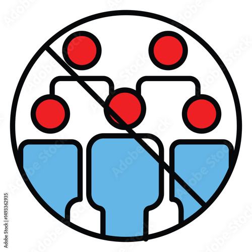 Avoid Mass Gatherings Health Protocol Vector Icon