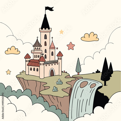 fairy tale castle vector
