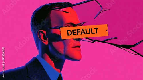 Abstract Concept of Identity Crisis and Default in Modern Society