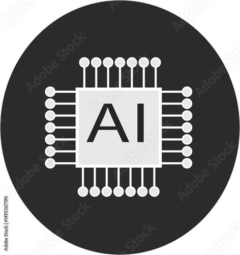 AI logo design vector on white background