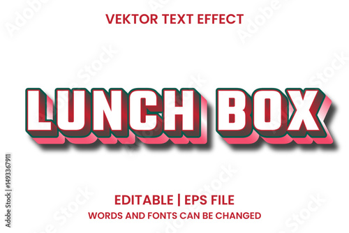 editable lunch box effect text
