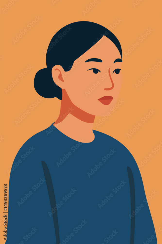 Portrait of a Japanese girl. Vector stock illustration eps10.Adobe Illustrator Artwork Portrait of a Japanese girl. Vector stock illustration eps10.Adobe Illustrator Artwork