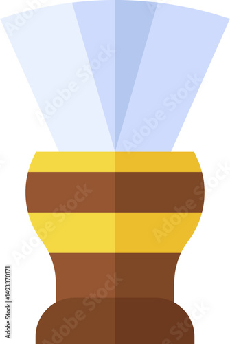 shaving brush illustration on a white background         