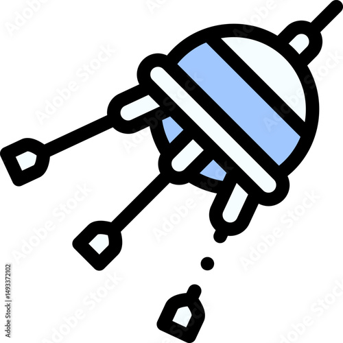 sputnik illustration on a white background         