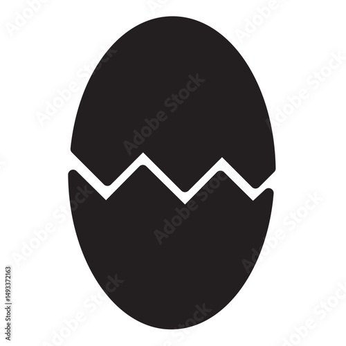 Easter eggs icon. Set of decorated ester eggs vector. Spring easter black and white egg elements. 