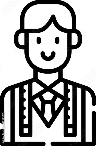 tailor illustration on a white background         