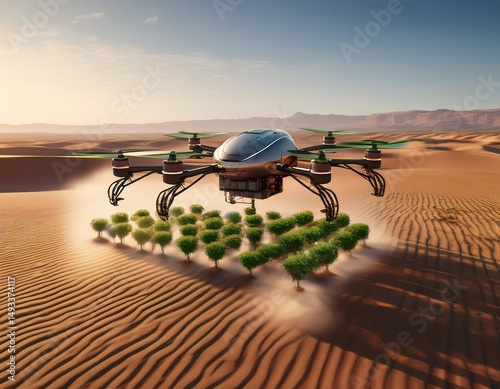 Pflanzdrohnen in der Wüste – autonome Begrünung durch Technologie photo