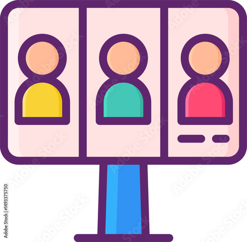 video conference illustration on a white background         