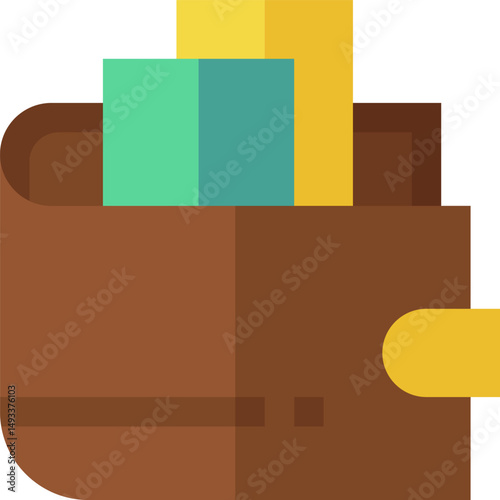 wallet illustration on a white background         