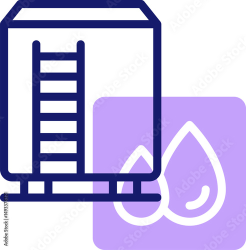 water tank illustration on a white background        