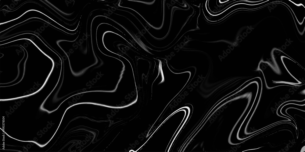 Obraz premium Abstract white marble textures with liquid effect on a black background. 