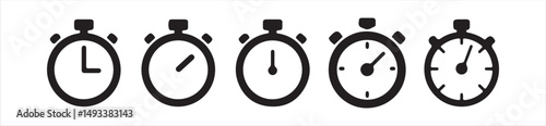 Clock line icon. Victor illustration, Eps 10.