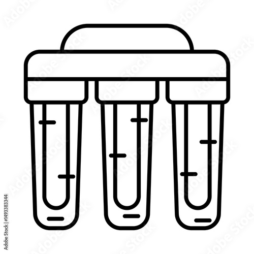 Water filter icon. Aqua or liquid thin line illustration.