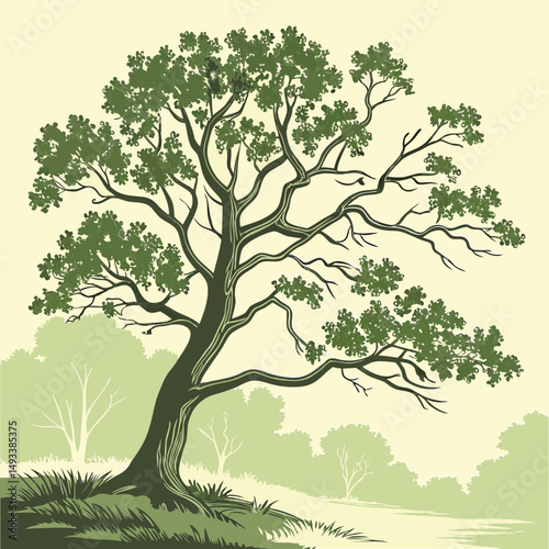 vector tree silhouette