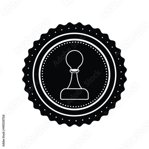 Flat and Minimal Stamp icon vector illustration isolated on white background