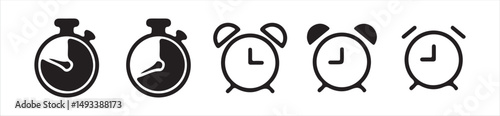 Clock line icon. Victor illustration, Eps 10.