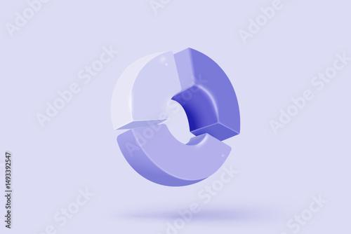 3d statistic graph icon for investment diagram report. creative solution concept on pastel background. Goal for business, bank, finance. 3d analysis investment graph vector icon render illustration