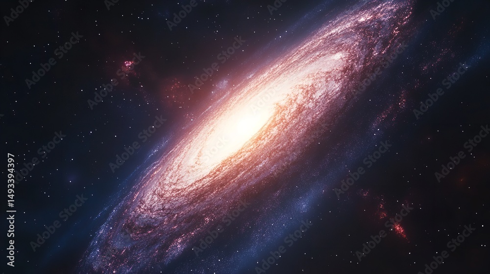 Obraz premium view from space to a galaxy and stars , space galaxy background , a galaxy nebula 